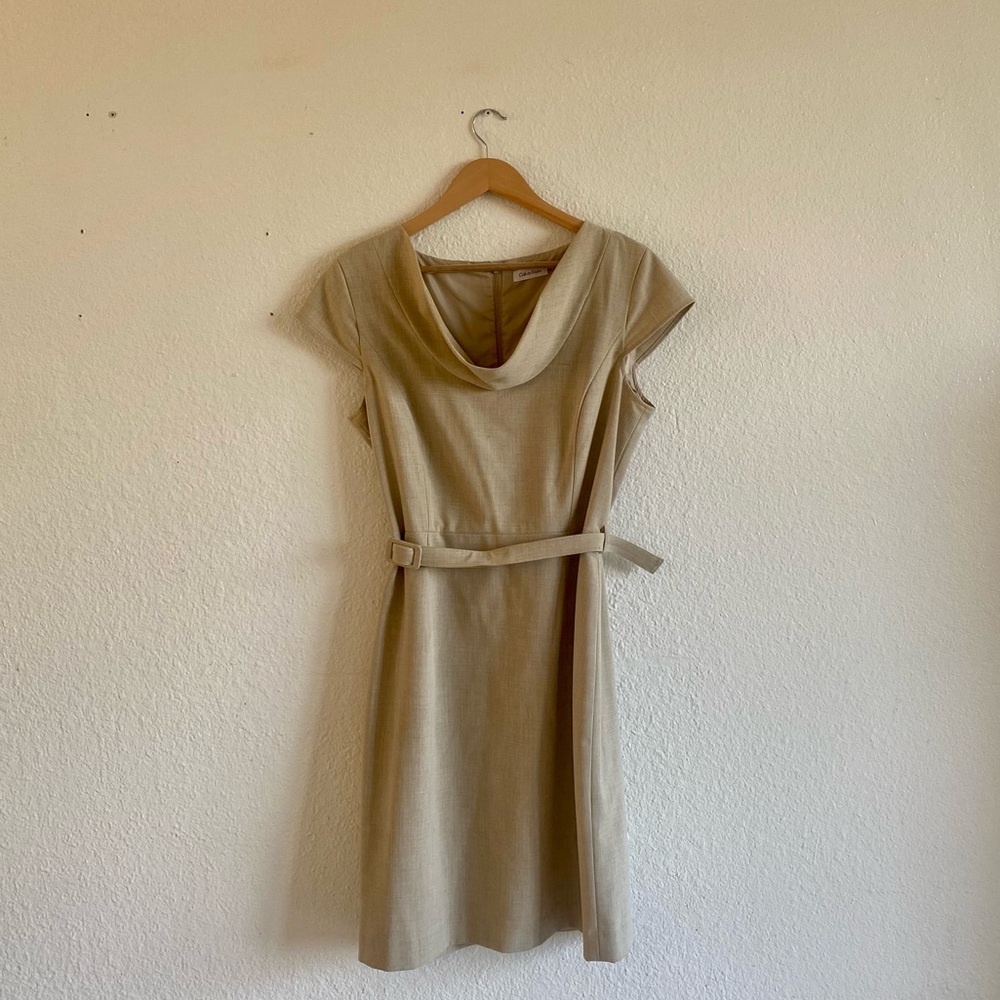 CALVIN KLEIN scoop neck dress